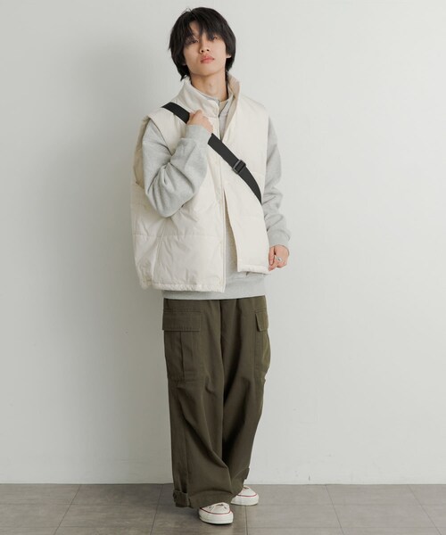 SENSE OF PLACE by URBAN RESEARCH(センスオブプレイスバイアーバンリサーチ)の「パデットドローコードツキベスト(その他アウター・メンズ・GRAY/IVORY/BLACK・M/L)」の11枚目の写真