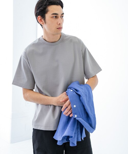URBAN RESEARCH(アーバンリサーチ)の「接触冷感スムージーTシャツ(Tシャツ/カットソー・メンズ・WHITE/BLACK/NAVY/S.BLUE/TAUPE・S/M/L/XL)」の3枚目の写真