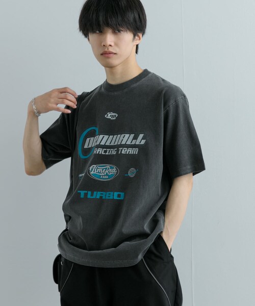 SENSE OF PLACE by URBAN RESEARCH(センスオブプレイスバイアーバンリサーチ)の「フェードロゴグラフィックTシャツ(5分袖)(Tシャツ/カットソー・メンズ・ROYAL BLUE/BLACK/YELLOW・M/L)」の9枚目の写真