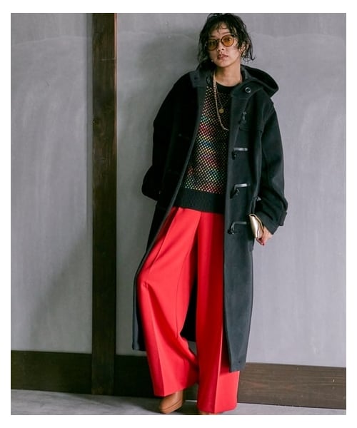 nissen（ニッセン）の「大きいサイズロングダッフルコートGEVS.（ダッフルコート・レディース・ブルー/黒・L/LL/3L/4L/5L/6L/8L/10L）」の5枚目の写真