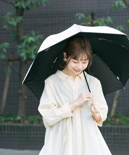 SMELLY（スメリー）の「because　晴雨兼用パイピング長傘（長傘・レディース・BEG/BLK・FREE）」の15枚目の写真