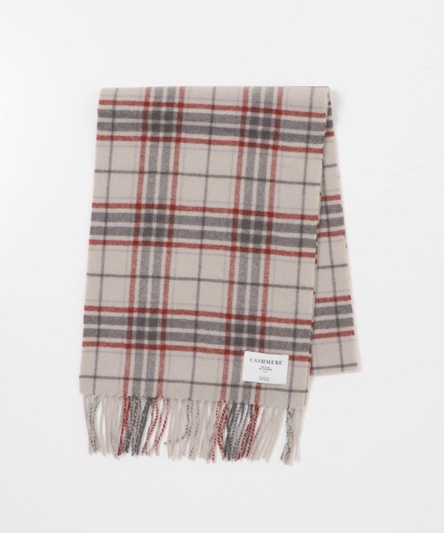 URBAN RESEARCH ROSSO（アーバンリサーチロッソ）の「カシミヤチェックマフラー（マフラー・レディース・BEIGE/MINT/NAVY・FREE）」の4枚目の写真