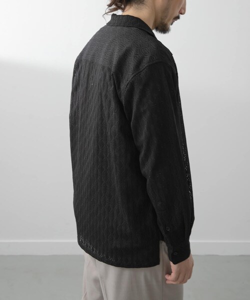ITEMS URBANRESEARCH(アイテムズ アーバンリサーチ)の「ジオメレースオープンカラーシャツ(シャツ/ブラウス・メンズ・OLV/BRN/BLK・M/L)」の9枚目の写真
