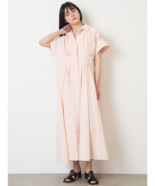 ELENDEEK（エレンディーク）の「FRONT TUCKED OVER SH OP（ワンピース・レディース・ピンク/ブルー/ベージュ・1/2）」の18枚目の写真