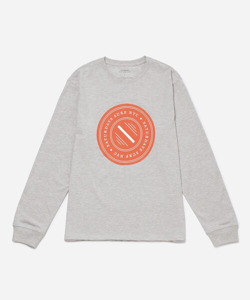 Saturdays NYC(サタデーズ ニューヨークシティ )の「SLASH BADGE STANDARD LS TEE(Tシャツ/カットソー・レディース・ブラック/グレー・L/M/S/XL/XS)」の14枚目の写真