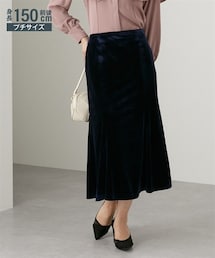 nissen | 小さいサイズ ベルベットライクスカート 低身長さん・小柄女性(スカート)