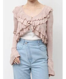 dazzlin | ペプラムフリルリボンカーデ(カーディガン/ボレロ)