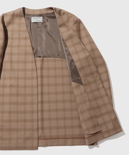 ADAM ET ROPE'（アダムエロペ）の「【DELEGANT】 ルームジャケット / セットアップ対応（ノーカラージャケット・メンズ・ブラック/チャコール/ブラウン系・L/M/S）」の12枚目の写真