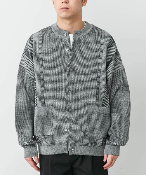 URBAN RESEARCH DOORS（アーバンリサーチドアーズ）の「YASHIKI　SHINRYO CARDIGAN（カーディガン/ボレロ・メンズ・BLACK/MIX GRAY/GREIGE・1/2）」の14枚目の写真