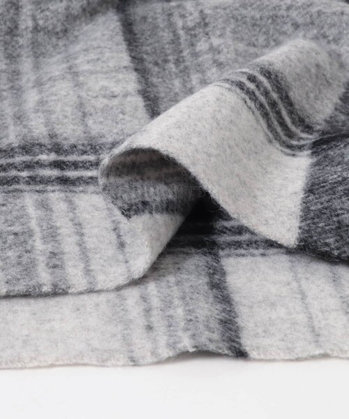 SENSE OF PLACE by URBAN RESEARCH（センスオブプレイスバイアーバンリサーチ）の「チェックフリンジストール（マフラー・レディース・BLK×GRY/BRN×BEG/RED×BRN・One）」の19枚目の写真