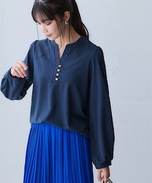 nissen | アウトラストソフトタッチカットジョーゼットスキッパープルオーバー（温度調整・吸汗速乾・UVカット）＜大きいサイズ有＞(Tシャツ/カットソー)