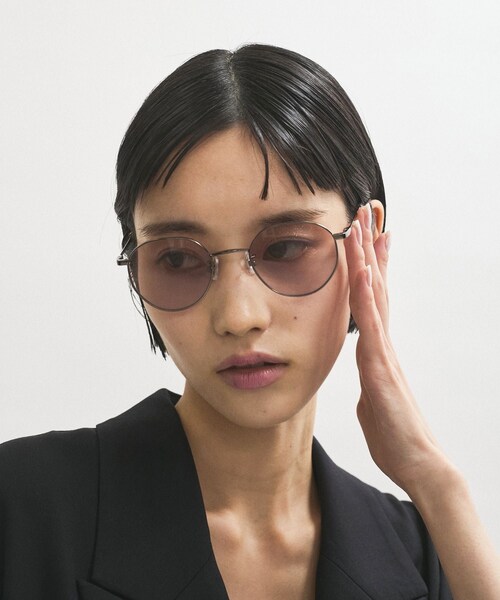 ADAM ET ROPE'（アダムエロペ）の「ボストンメタルフレームUVカットグラス（サングラス・レディース・シルバー/その他・F）」の3枚目の写真