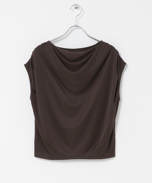 URBAN RESEARCH ROSSO（アーバンリサーチロッソ）の「トリアセ混ドレープネックカットソー（Tシャツ/カットソー・レディース・OFF WHITE/BROWN・Free）」の15枚目の写真