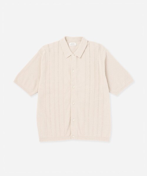 Saturdays NYC(サタデーズ ニューヨークシティ )の「Kenneth Knit SS Shirt(ポロシャツ・レディース・ブラック/キナリ/レンガ・L/M/S/XL)」の13枚目の写真