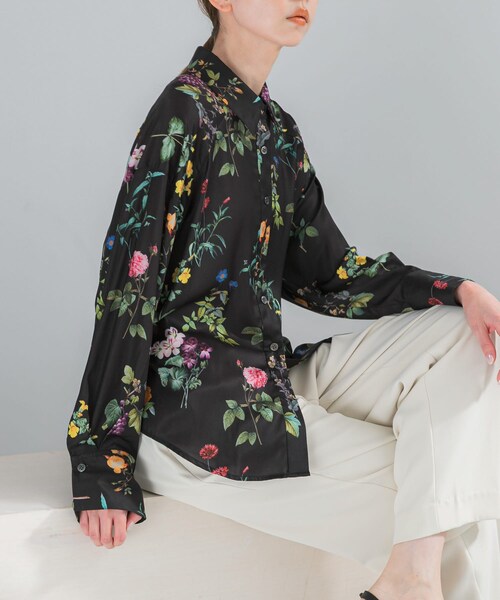 URBAN RESEARCH ROSSO（アーバンリサーチロッソ）の「ボタニカルプリントデザインシャツ（シャツ/ブラウス・レディース・OFF/BLACK・Free）」の16枚目の写真