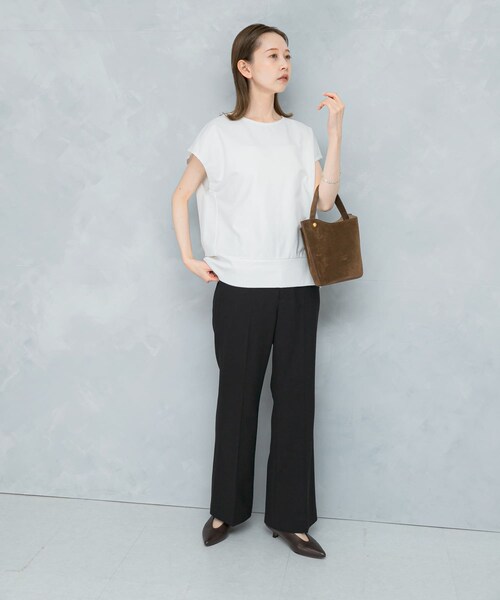 URBAN RESEARCH ROSSO（アーバンリサーチロッソ）の「フレンチスリーブライトスエット（スウェット・レディース・OFF WHITE/CHARCOAL・FREE）」の9枚目の写真