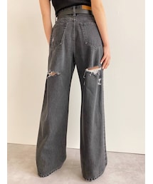 EVRIS | BACKスラッシュワイドデニムパンツ(デニムパンツ)