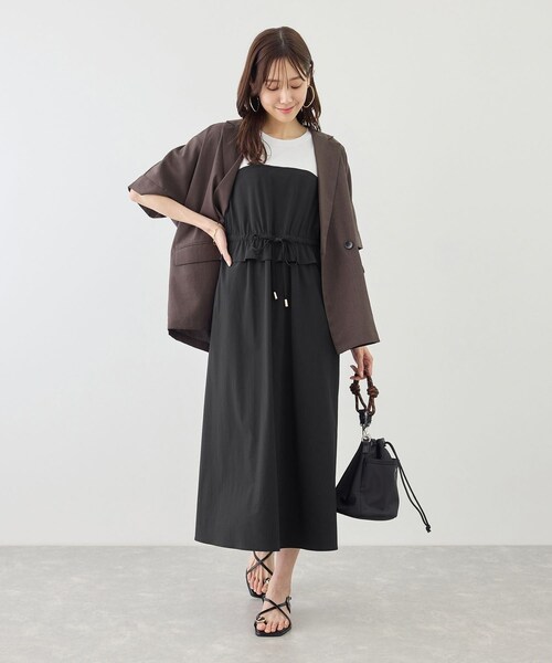 ROPE' PICNIC（ロペピクニック）の「ナイロンビスチェドッキングカットワンピース/UVカット・接触冷感（ワンピース・レディース・ブラック/ベージュ/ネイビー・F）」の8枚目の写真
