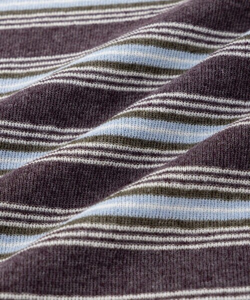 Saturdays NYC(サタデーズ ニューヨークシティ )の「Pacho Stripe Knit Top(Tシャツ/カットソー・レディース・ブラック系/パープル・L/M/S/XL)」の14枚目の写真