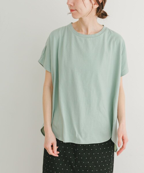 ITEMS URBANRESEARCH（アイテムズ アーバンリサーチ）の「ナイロンドッキングフレンチプルオーバー（Tシャツ/カットソー・レディース・NVY×OFF/OFF×BLK/MNT・FREE）」の14枚目の写真