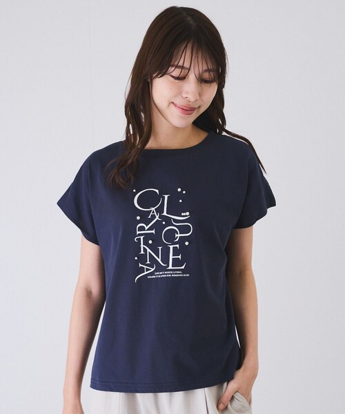 Jayro（ジャイロ）の「パール付きプリントロゴTシャツ（Tシャツ/カットソー・レディース・ブラック/ホワイト系/ネイビー/ラベンダー・M）」の7枚目の写真