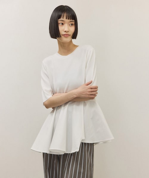 yori ヘムフレアトリコットカットソー【2023SM】 yori 2023SM ヘムフレアトリコットカットソー 【公式通販】