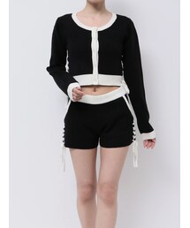 サイドレースアップアンサンブルニット【SETUP着用可】