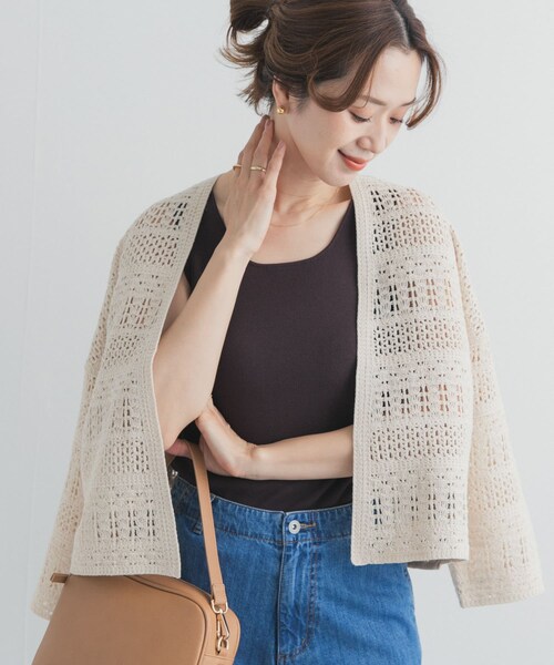 URBAN RESEARCH DOORS(アーバンリサーチドアーズ)の「2WAYニットタンク(タンクトップ・レディース・OFF/BROWN/NAVY・Free)」の17枚目の写真