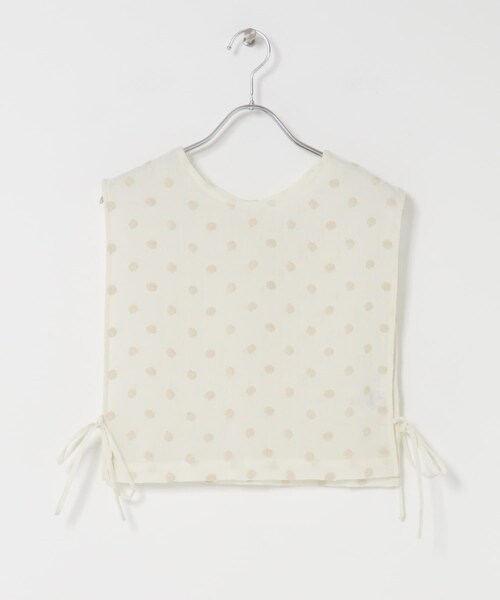 かぐれ（カグレ）の「ドット刺繍ウールガーゼビブ（ベスト・レディース・IVORY/BLACK・FREE）」の10枚目の写真