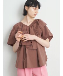 ELENDEEK | ASYMMETRY FLARE NECK BL(シャツ/ブラウス)