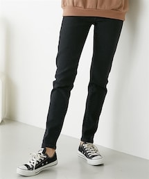 nissen | あったか裏起毛　スキニーデニムパンツ（選べる２レングス）(デニムパンツ)