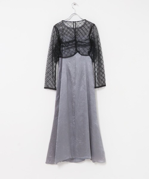 URBAN RESEARCH ROSSO（アーバンリサーチロッソ）の「kaene　ドロストギャザーセパレートドレス（ワンピース・レディース・GRAY/MINT・36）」の9枚目の写真