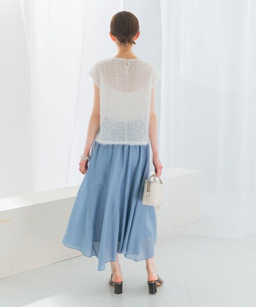 URBAN RESEARCH ROSSO（アーバンリサーチロッソ）の「コットンシルクヘムデザインギャザースカート（スカート・レディース・red/sax/darkbrown・FREE）」の18枚目の写真