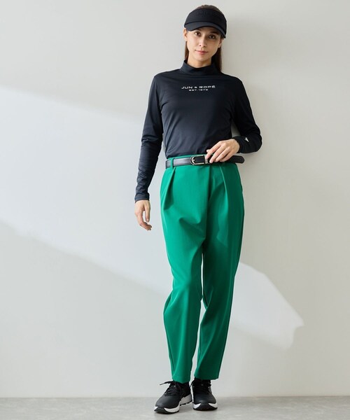 ROPE'(ロペ)の「ココティーベアスムース ロゴ使いモックプルオーバー/UV・吸水・接触冷感(Tシャツ/カットソー・レディース・ブラック/ホワイト/グリーン・L/M/S)」の16枚目の写真