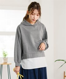 nissen | 大きいサイズレイヤードビッグシルエットスウェットパーカー(パーカー)
