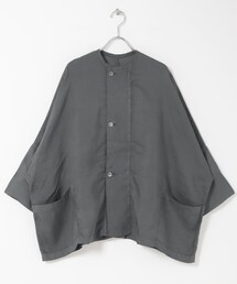 かぐれ | MITTAN　ラミーシルクワイドジャケット草木濃染(ノーカラージャケット)