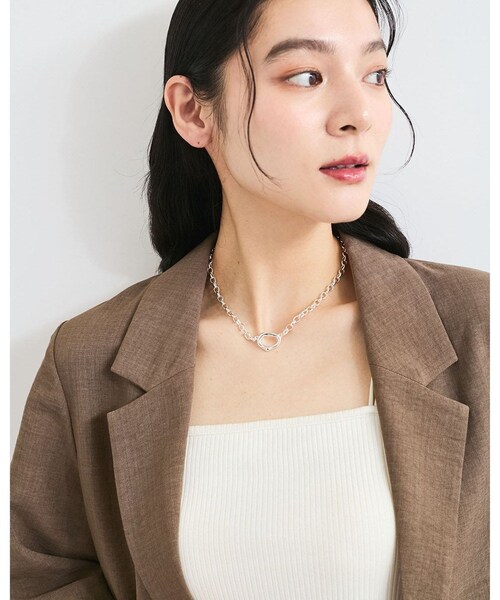 VIS(ビス)の「リングトップチェーンネックレス(ネックレス・レディース・ゴールド/シルバー・F)」の6枚目の写真