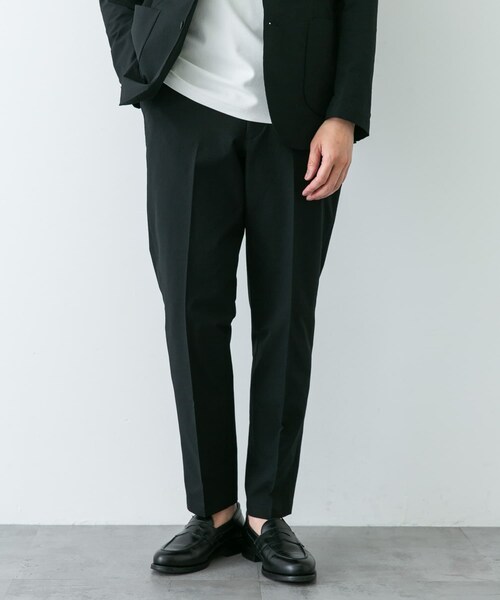 URBAN RESEARCH DOORS(アーバンリサーチドアーズ)の「『イージーケア』LIFE STYLE TAILOR シアサッカーコンフォータブルパンツ(スラックス・メンズ・NAVY/BLACK・S/M/L/XL)」の9枚目の写真