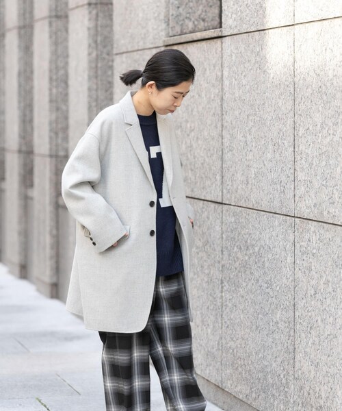 URBAN RESEARCH DOORS(アーバンリサーチドアーズ)の「FORK&SPOON チェスタージャケットコート(チェスターコート・レディース・BLACK/TOPGRAY/NUTSBROWN・1)」の22枚目の写真