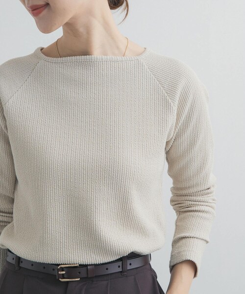 URBAN RESEARCH DOORS(アーバンリサーチドアーズ)の「スクエアネックプルオーバー(Tシャツ/カットソー・レディース・L.BEIGE/BLACK・Free)」の20枚目の写真