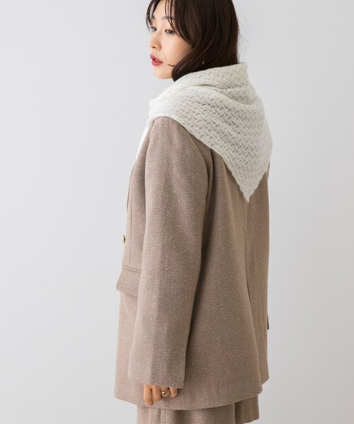URBAN RESEARCH ROSSO（アーバンリサーチロッソ）の「F by ROSSO　ヘリンボンネップツイードジャケット（テーラードジャケット・レディース・BEIGE/GRAY・Free）」の20枚目の写真