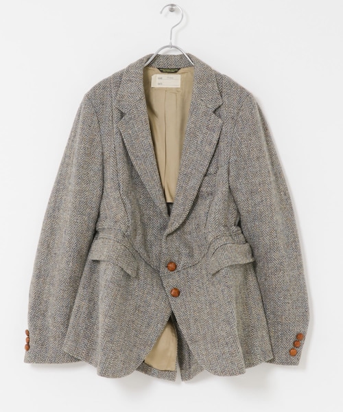 THE GOODLAND MARKET（ザグッドランドマーケット）の「77circa　make v shape tweed jacket（テーラードジャケット・レディース・brown1/brown2/brown3/brown4・one）」の2枚目の写真