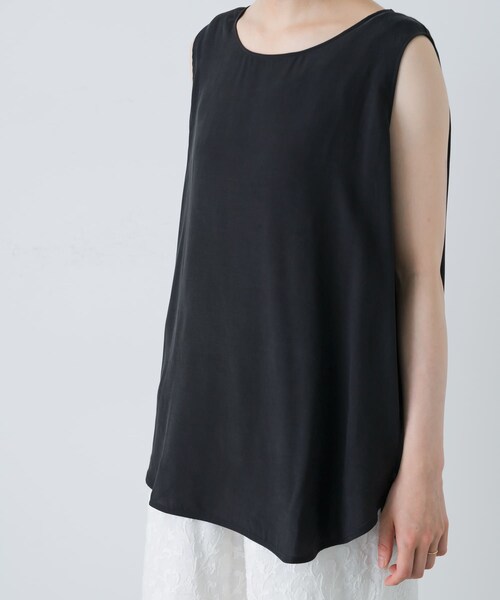 かぐれ（カグレ）の「フィブリルタフタタンクトップ（タンクトップ・レディース・BLACK/CAMEL・FREE）」の21枚目の写真