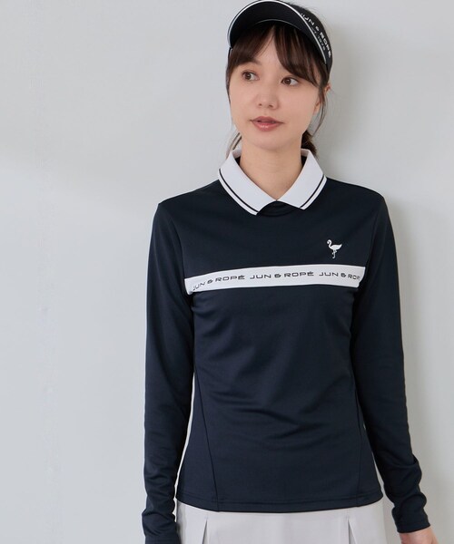 ROPE'(ロペ)の「ベアスムース 衿付きプルオーバー(Tシャツ/カットソー・レディース・ブラック/ホワイト/オリーブ・L/M/S)」の10枚目の写真