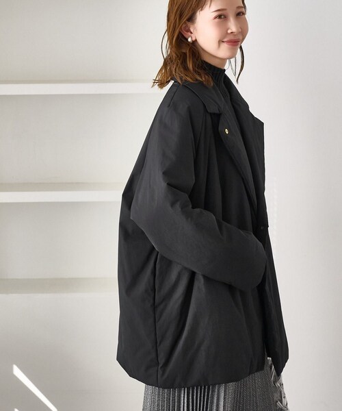 ROPE' PICNIC（ロペピクニック）の「2WAY中綿テーラードコート（ダウンジャケット/コート・レディース・スミクロ/ベージュ・F）」の10枚目の写真