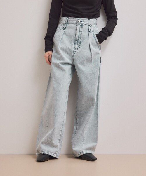 ADAM ET ROPE'(アダムエロペ)の「【WEB限定】・【サステナブル】ディープライズワイドデニム(デニムパンツ・レディース・ブラック系/ベージュ系/ブルー系・34/36/38)」の20枚目の写真
