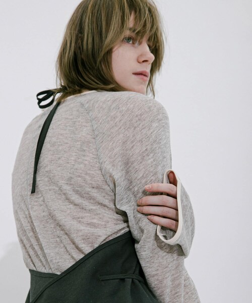 LAATO（ラート）の「piping sheer tee（Tシャツ/カットソー・レディース・ラテ/ネズミ/ハニー・FREE）」の7枚目の写真