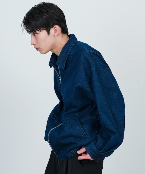 JUNRED(ジュンレッド)の「j.n.r.d / ルーズジップデニムブルゾン(デニムジャケット・メンズ・キナリ/ネイビー・L/M)」の12枚目の写真
