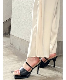 GYDA | スクエアトゥ エコファーサンダル(サンダル)