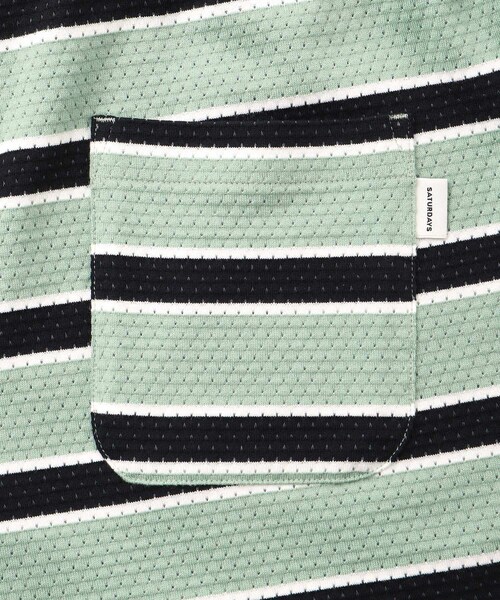 Saturdays NYC(サタデーズ ニューヨークシティ )の「Mesh Border Stripe Shorts(その他パンツ・レディース・ライトグリーン/パープル・L/M/S/XL)」の14枚目の写真